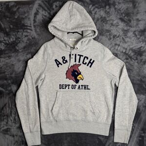 Abercrombie & Fitch Hoodie Mens Large Grey Dept of Athl Muscle Fit Sweatshirt